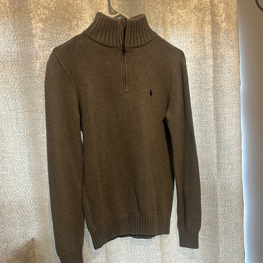 Ralph Lauren Brown Zip Up Sweater